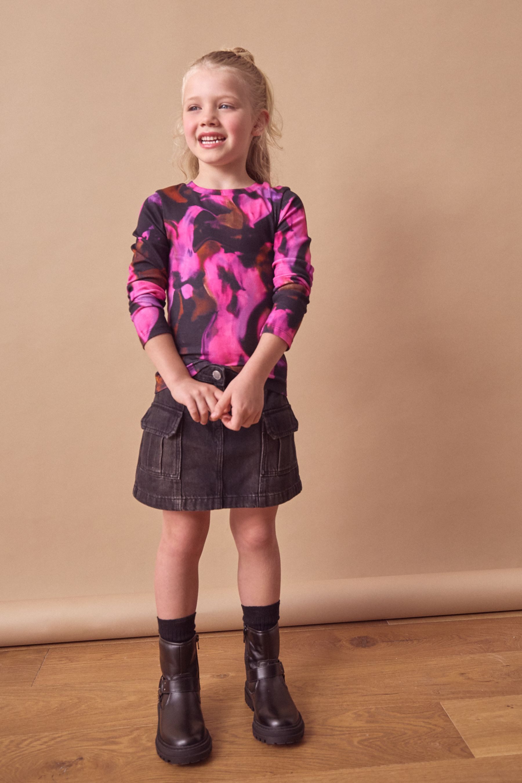 Next Langarmshirt Geripptes Langarmshirt (1-tlg)