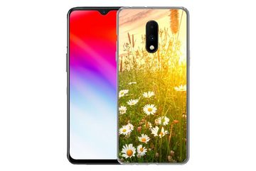 MuchoWow Handyhülle Blumen - Gänseblümchen - Natur - Sonne - Horizont, Phone Case, Handyhülle OnePlus 7, Silikon, Schutzhülle