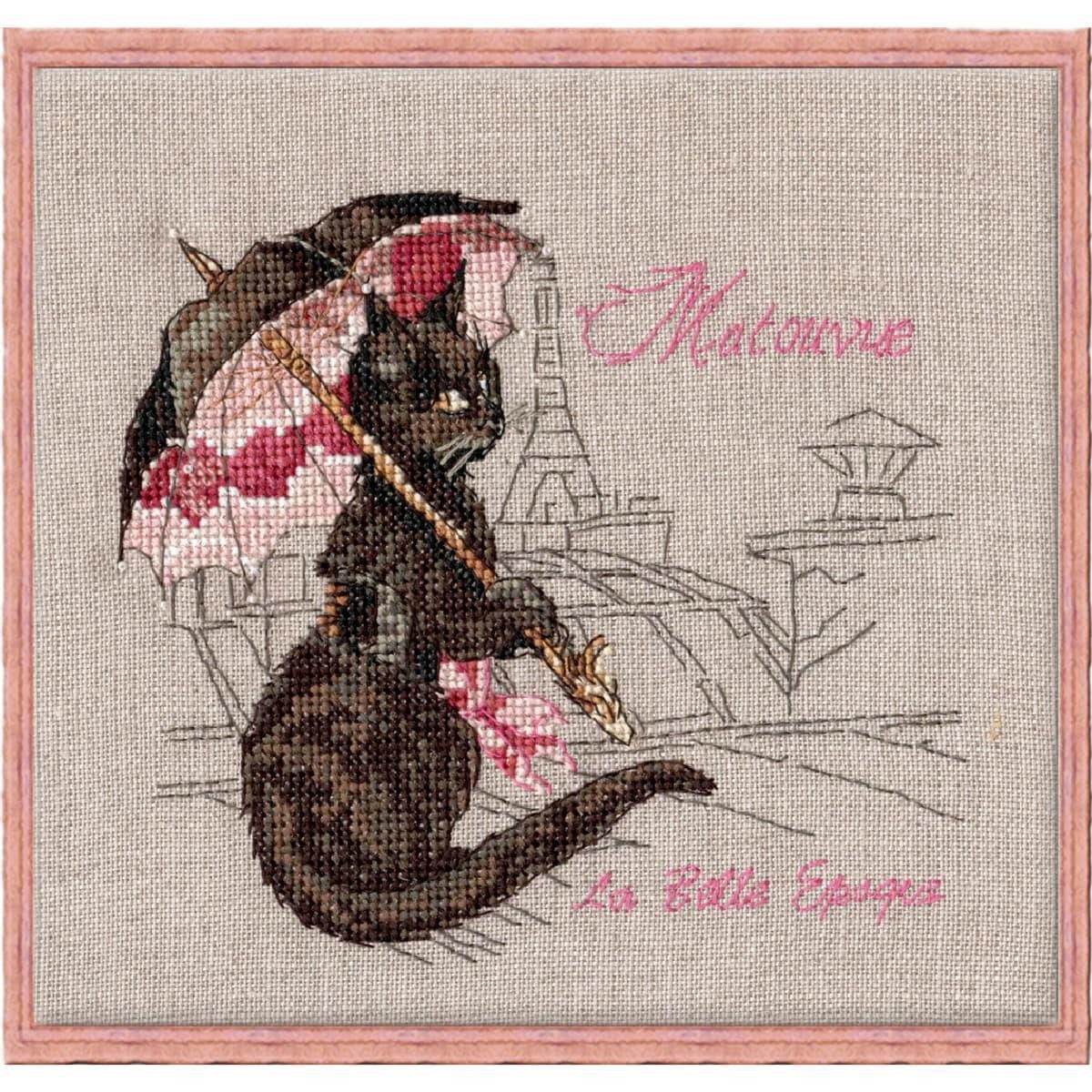 Kreativset Nimue Kreuzstich Set "Matouvue", Zählmuster, 118K, 15x15cm
