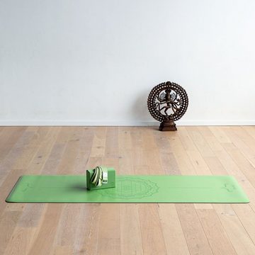bodhi Yogamatte Design Yogamatte PHOENIX Mat, grün mit Yantra-Mandala