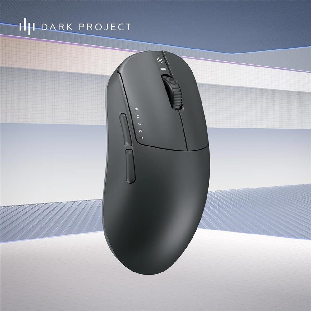Dark Project Novus Wireless Premium Maus Gaming-Maus (Wireless & Kabel möglich, Kabellos, Ultra leicht 51g, lange Akkulaufzeit 70h, 26K DPI)