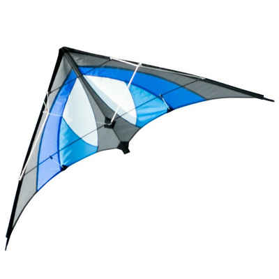 CiM Flug-Drache SHURIKEN Blue Sky MUSTHAVE, 120x60cm inkl. Lenkschnüre in praktischer Transporttasche