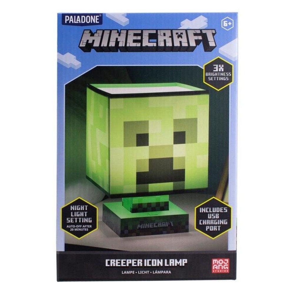 Paladone LED Dekolicht Minecraft Creeper-Lampe und USB-Ladegerät