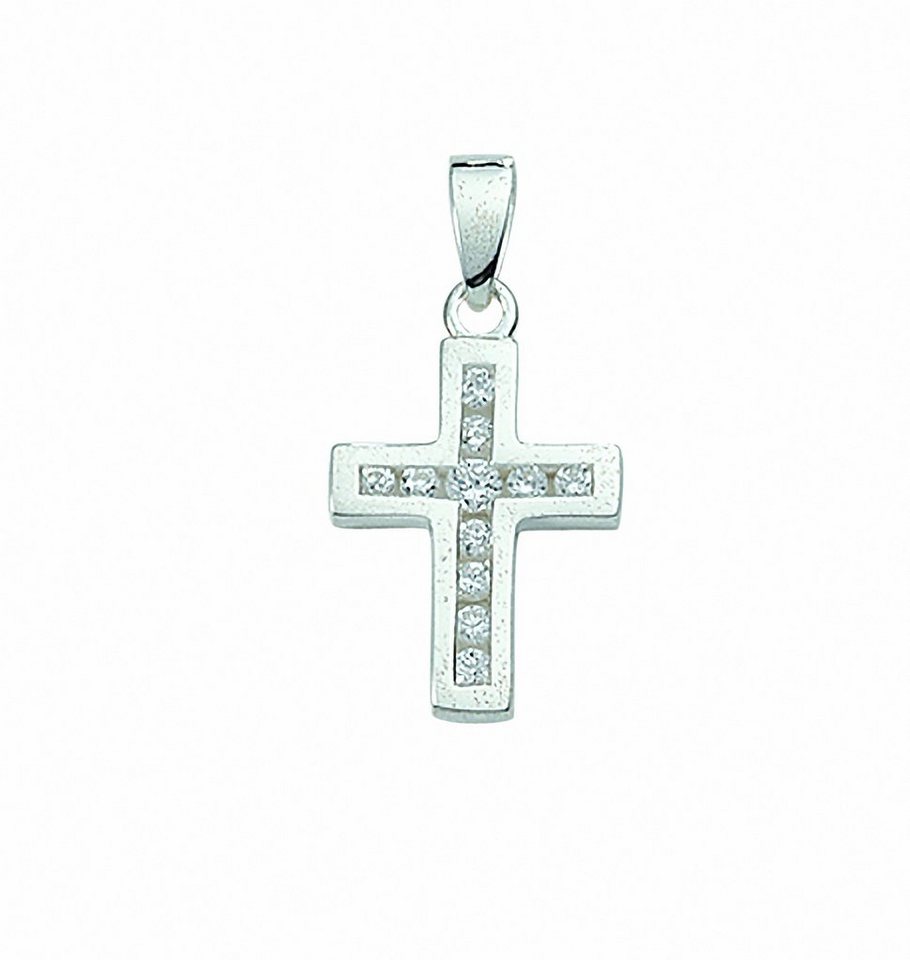 Adelia´s Kette mit Anhänger 925 Silber Kreuz Anhänger mit Zirkonia,  Schmuckset - Set mit Halskette, Geschenke - Geschenkset für Damen & Frauen  zum Geburtstag