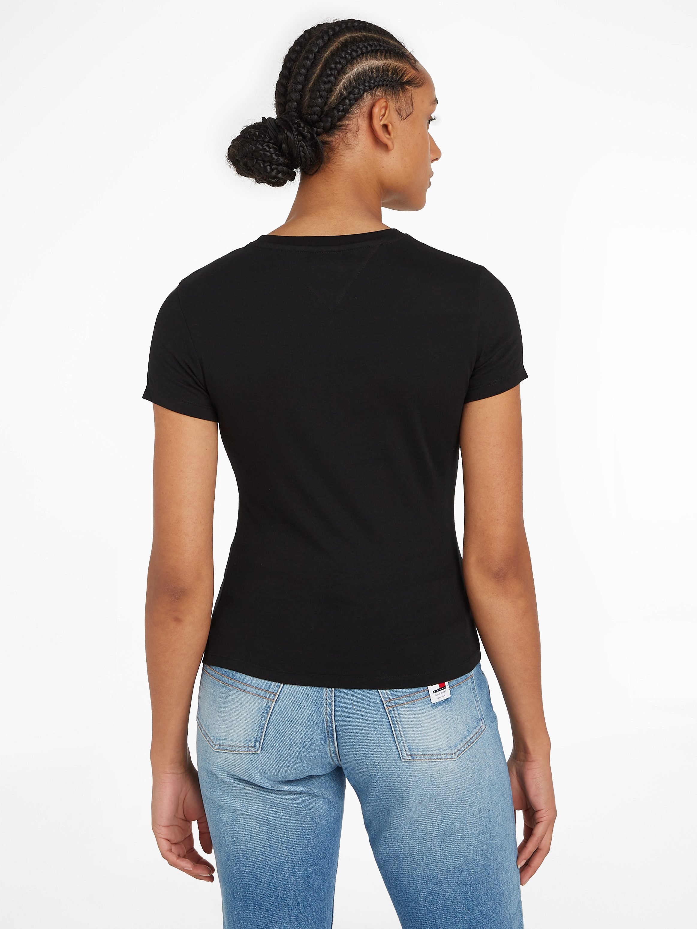 Tommy Jeans Curve T-Shirt TJW SLIM ESSENTIAL LOGO 1 SS EXT Große Größen günstig online kaufen