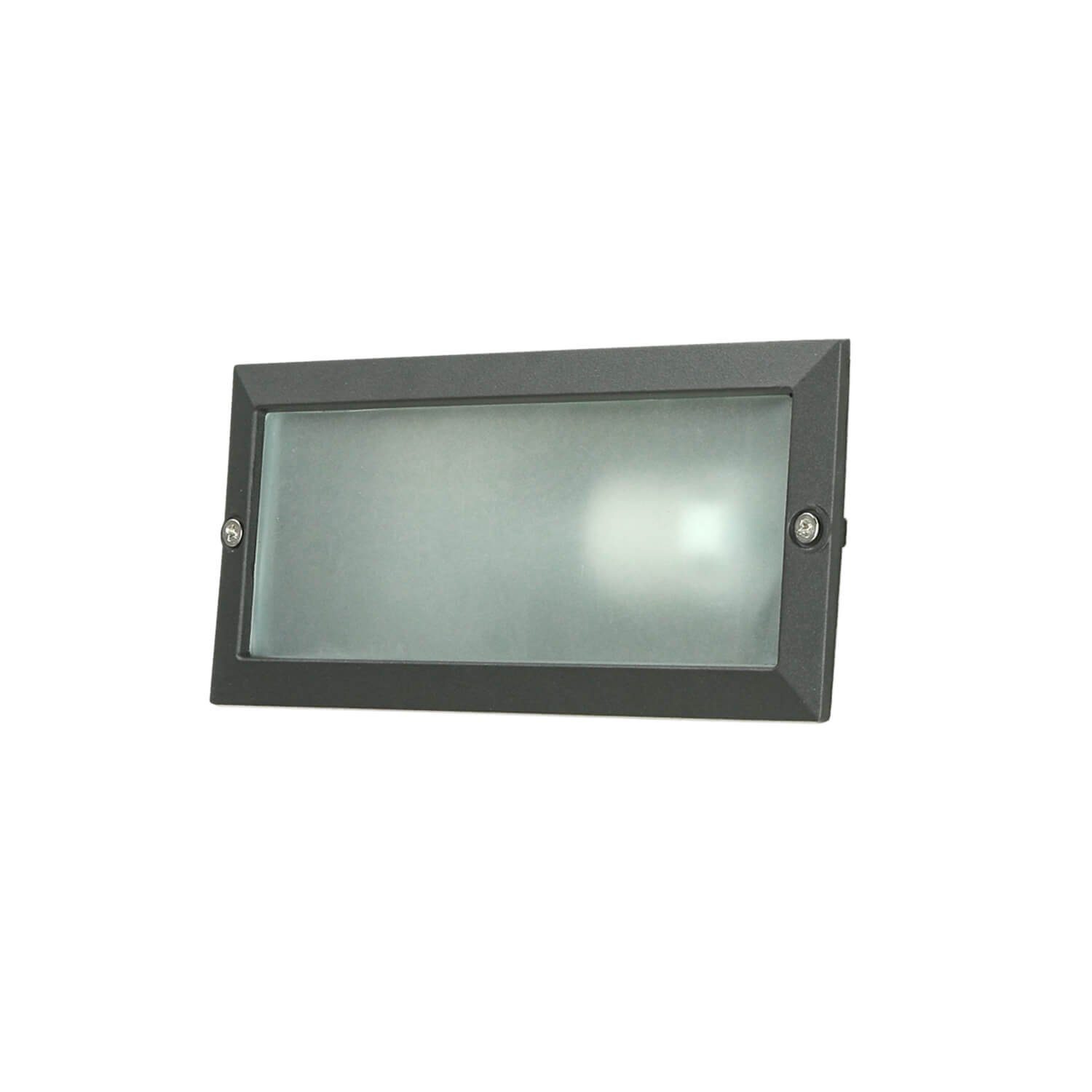 Licht-Erlebnisse Einbauleuchte INA, ohne Leuchtmittel, Einbaustrahler Anthrazit Hof Haus Glas Aluminium IP65 E27 Maritim