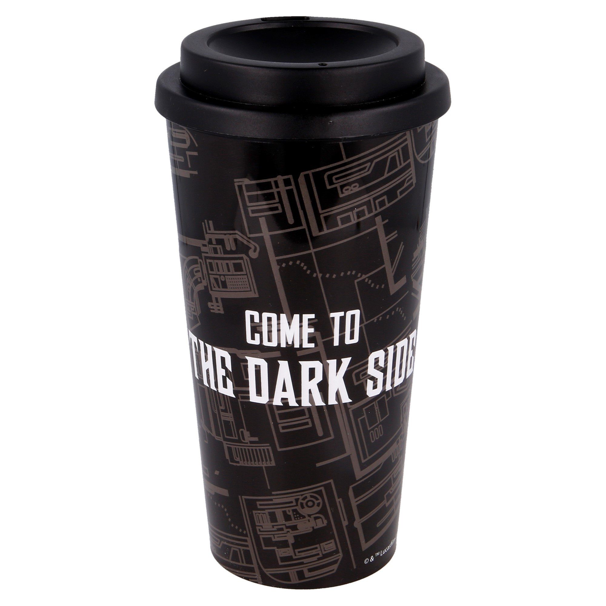 Star Wars Coffee-to-go-Becher Star Wars The Dark Side doppelwandiger Kaffeebecher 520 ml, Kuststoff