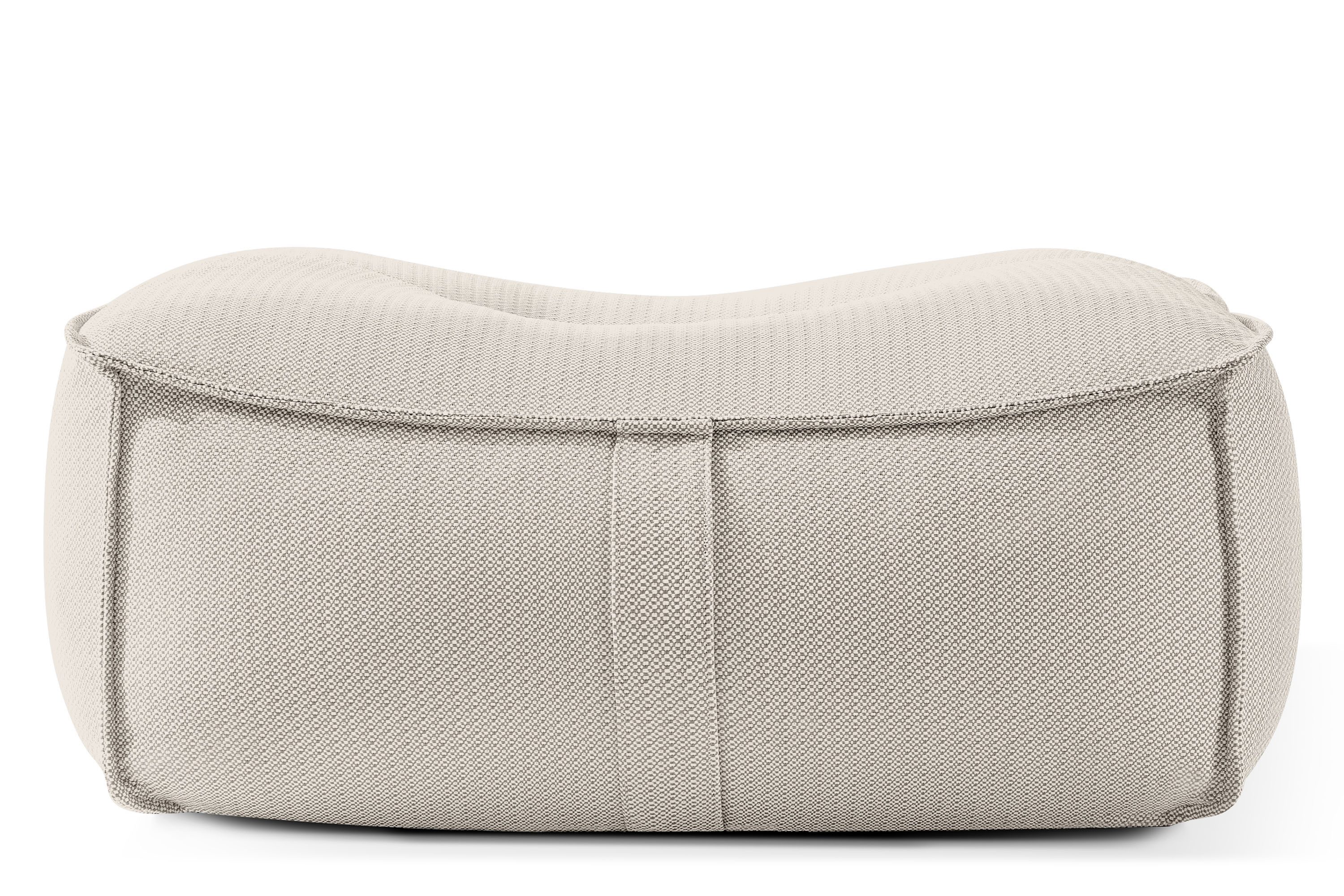 KONSIMO® Gartenlounge-Hocker LOVIA Outdoor Pouf, Außenhocker, Sitzpouf, Premiumqualität aus EU (wetterbeständig, rutschfeste Unterseite, ultra-robuste Griffe), hochwertiger Sitzkomfort, mit integrierter Schutzhülle
