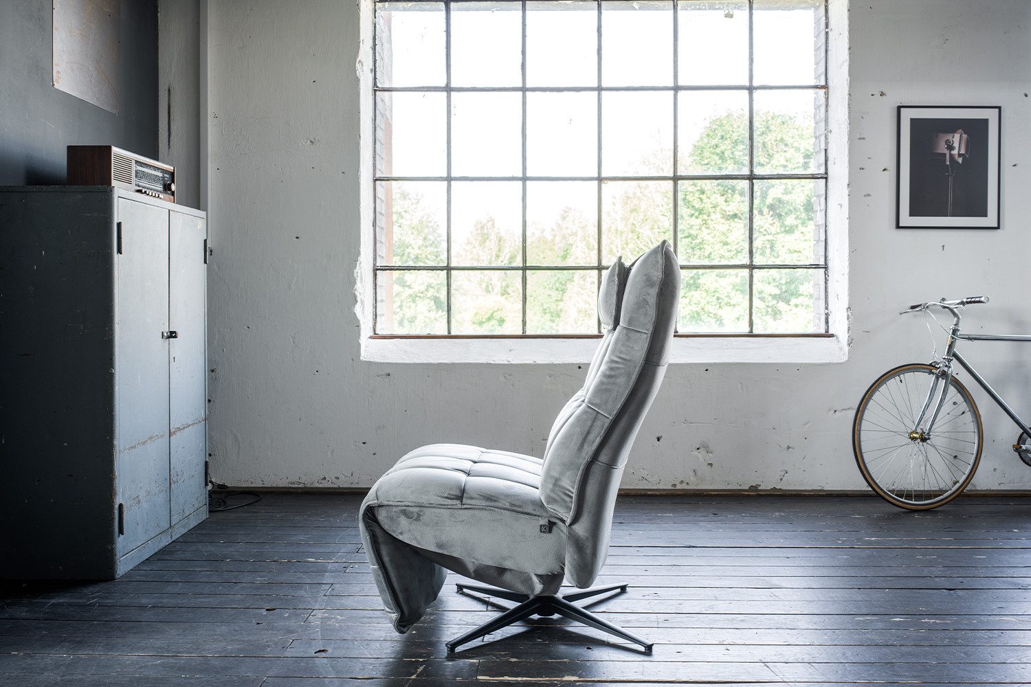 KAWOLA Relaxsessel MIKO, Drehsessel motorisch verstellbar, verschiedene Bezüge und Farben