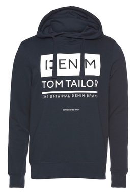 TOM TAILOR Denim Kapuzensweatshirt mit Logofrontdruck
