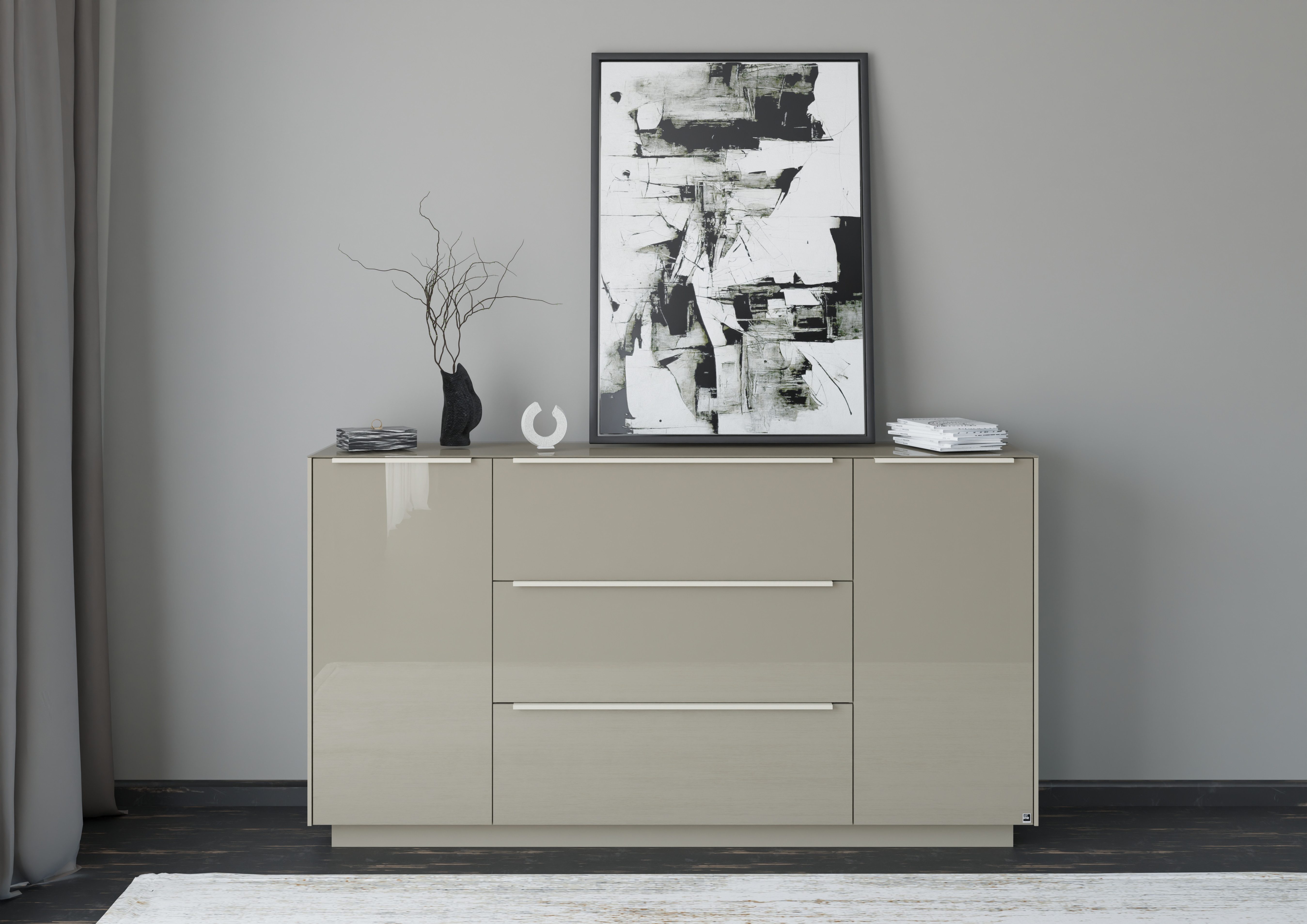 set one by Musterring Sideboard Reno (1 St), Mit Sockel in diversen Farben, 102 cm Höhe & Farbauswahl