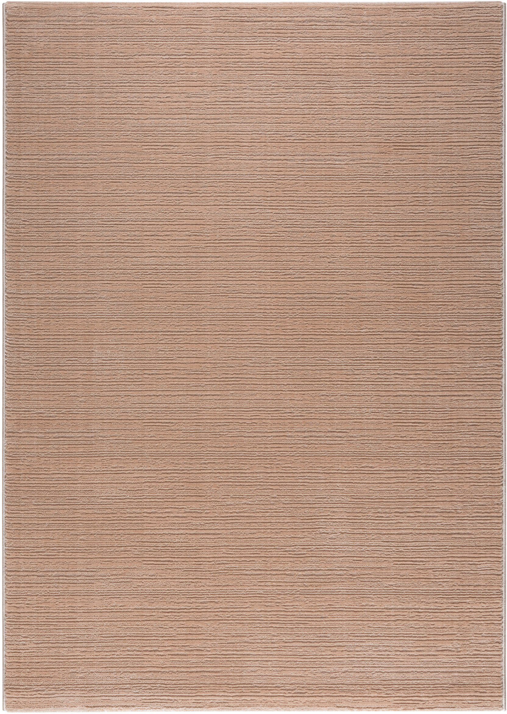 hochwertige mm, Lima, rechteckig, Verarbeitung Kurzflorteppich mit Sehrazat, 10 Höhe: beige dezentem Glanz, Teppich