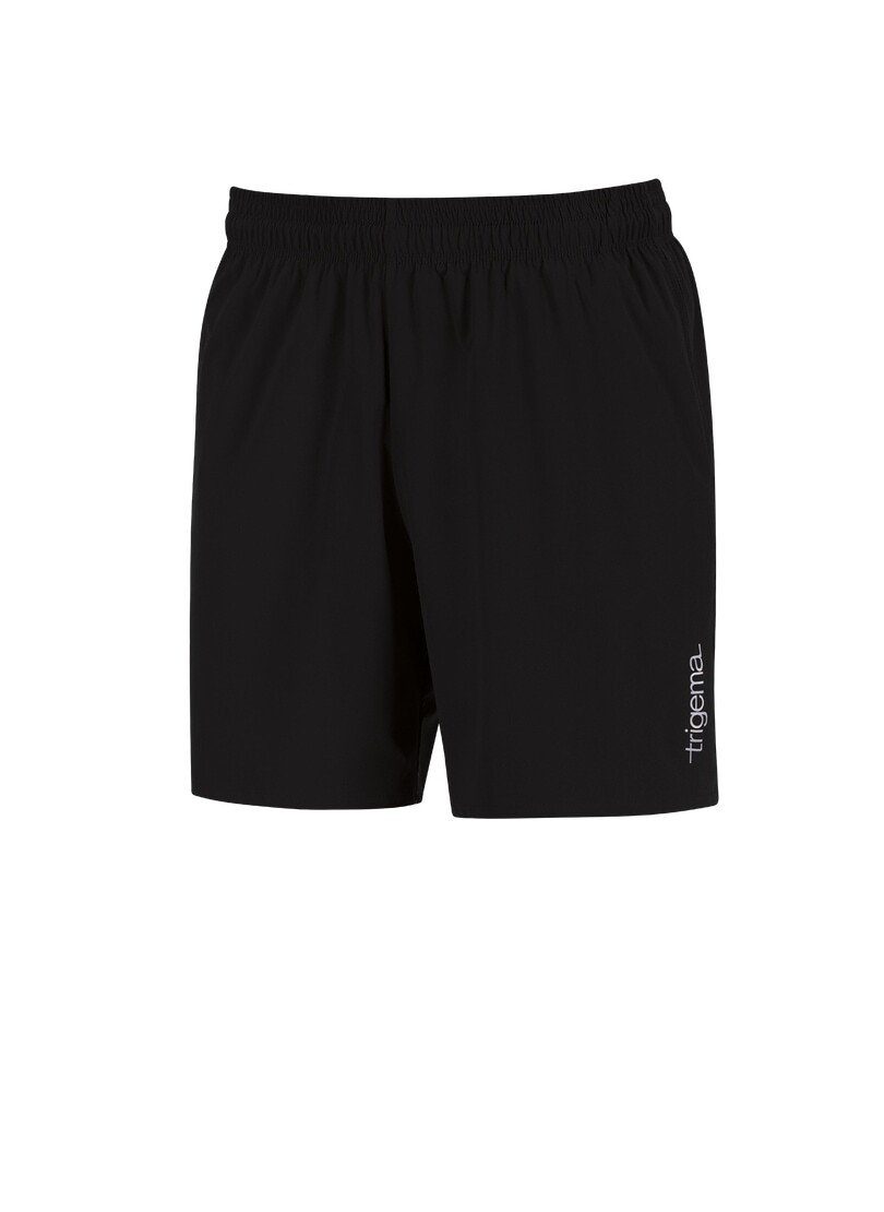 [Menge ist groß] Trigema Jerseyhose TRIGEMA Netz aus mit Sport-Shorts Innenslip schwarz