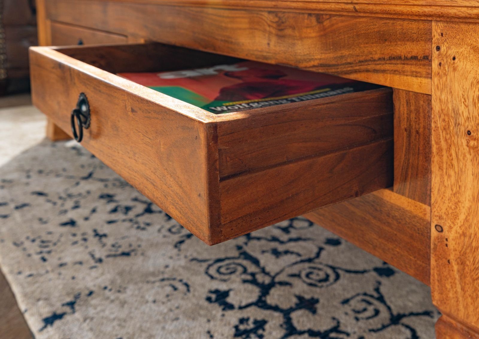 Massivmoebel24 Couchtisch OXFORD (Extravaganter Couchtisch im Landhausstil günstig online kaufen