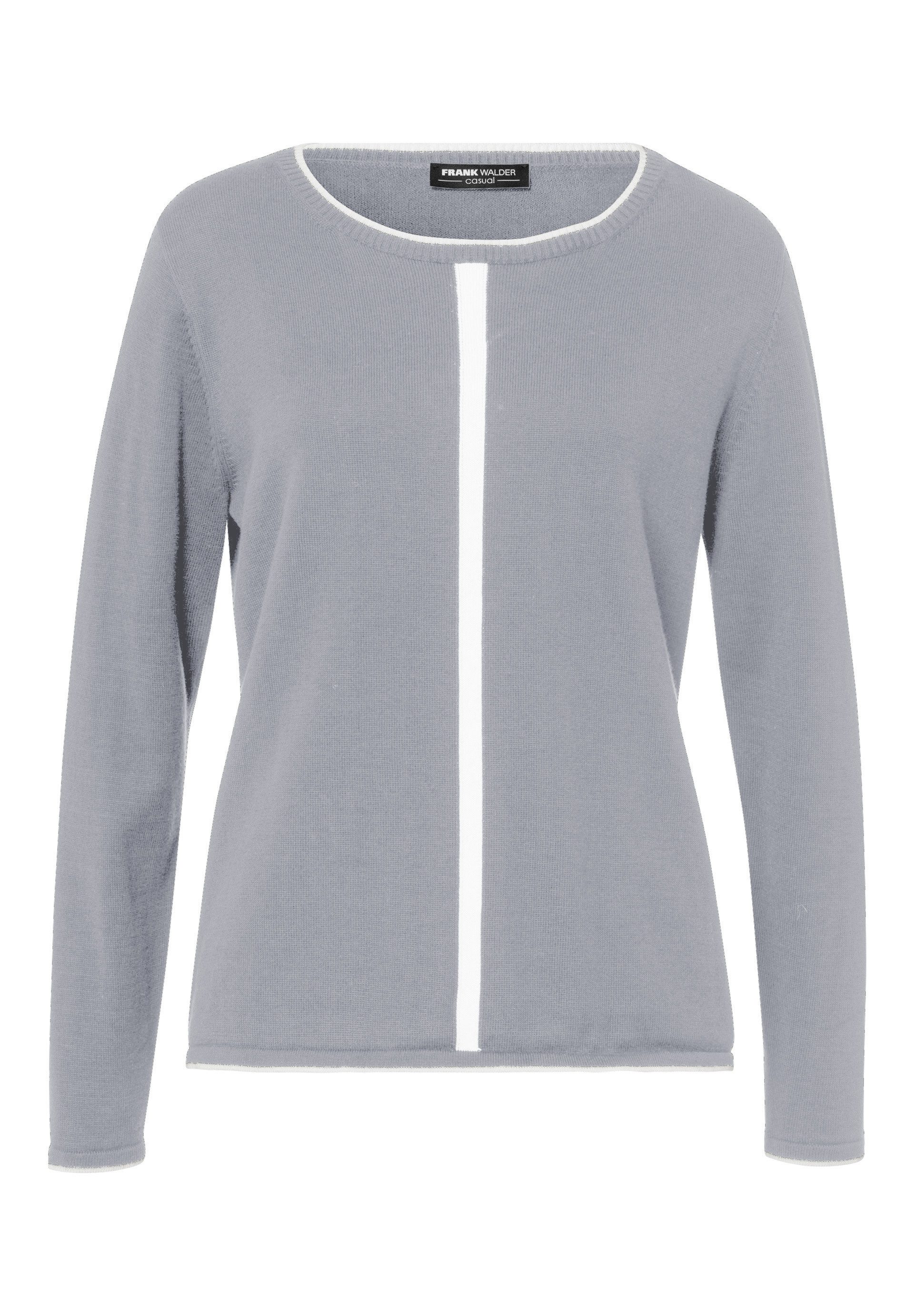 FRANK WALDER Strickpullover mit Farbakzent in Kontrast günstig online kaufen