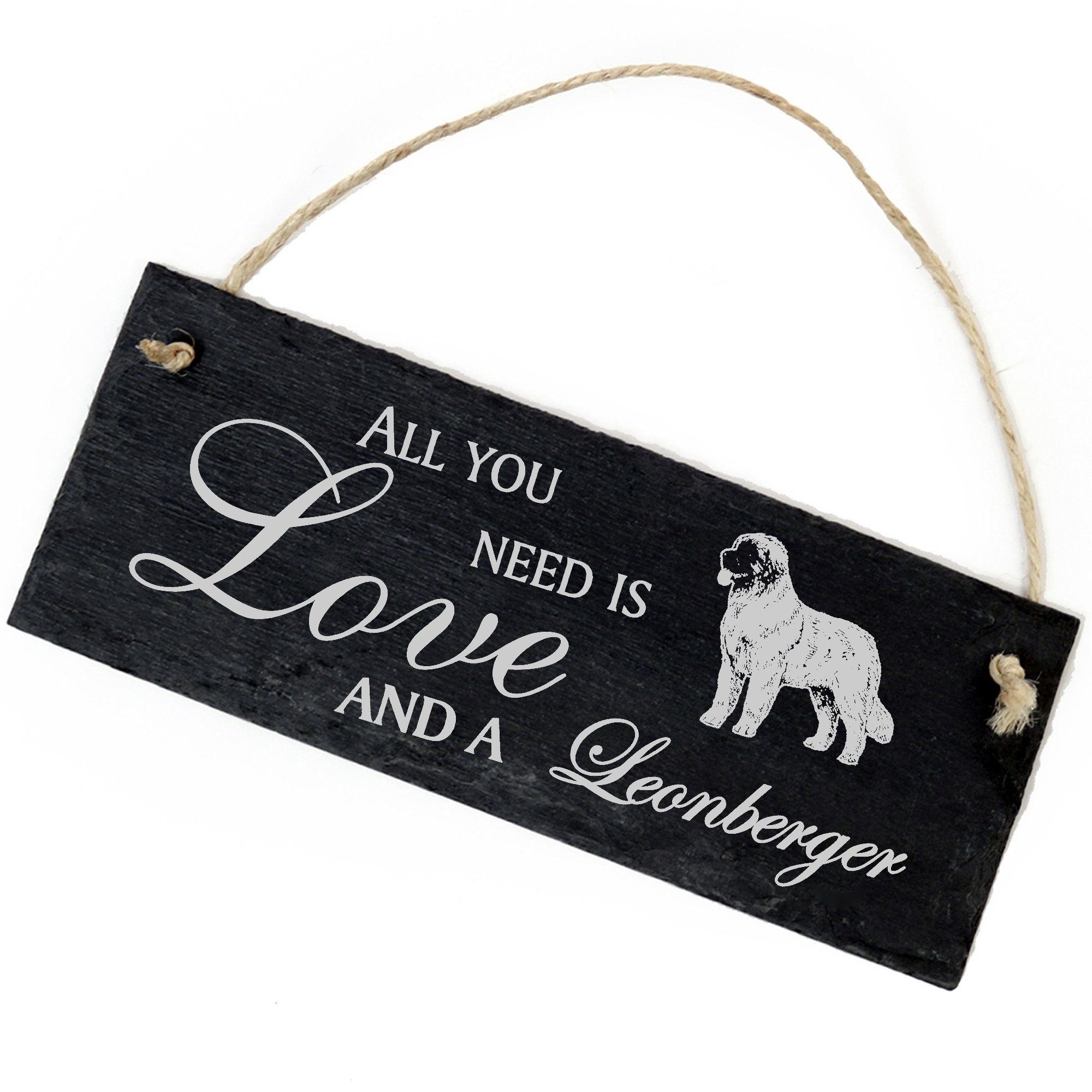 Dekolando Hängedekoration Leonberger 22x8cm All Leonberger need you a Love is and