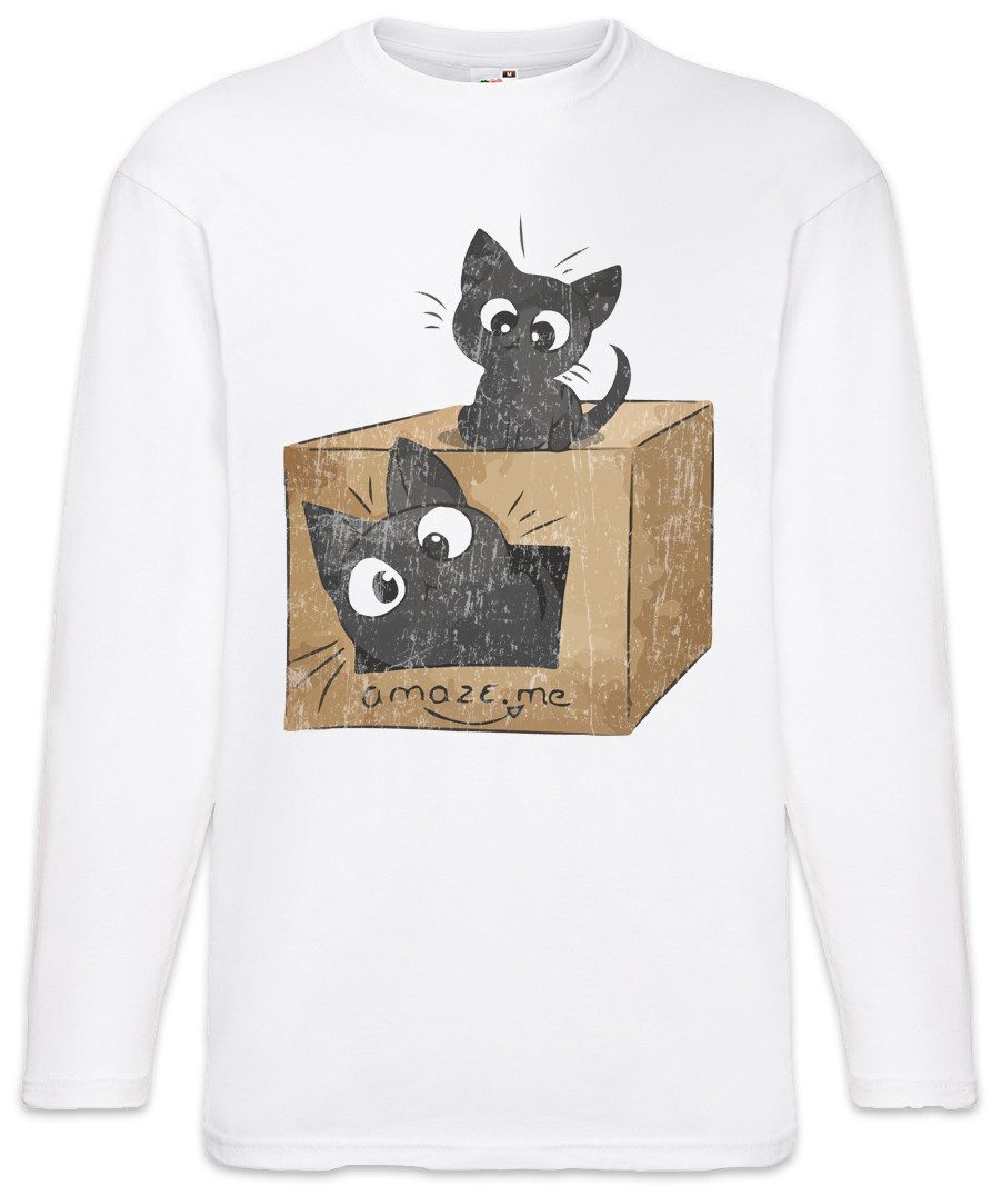 Langarmshirt Amaze Me Cats Langarm T-Shirt Katzen Kätzchen Kater Katze Cat Kitty