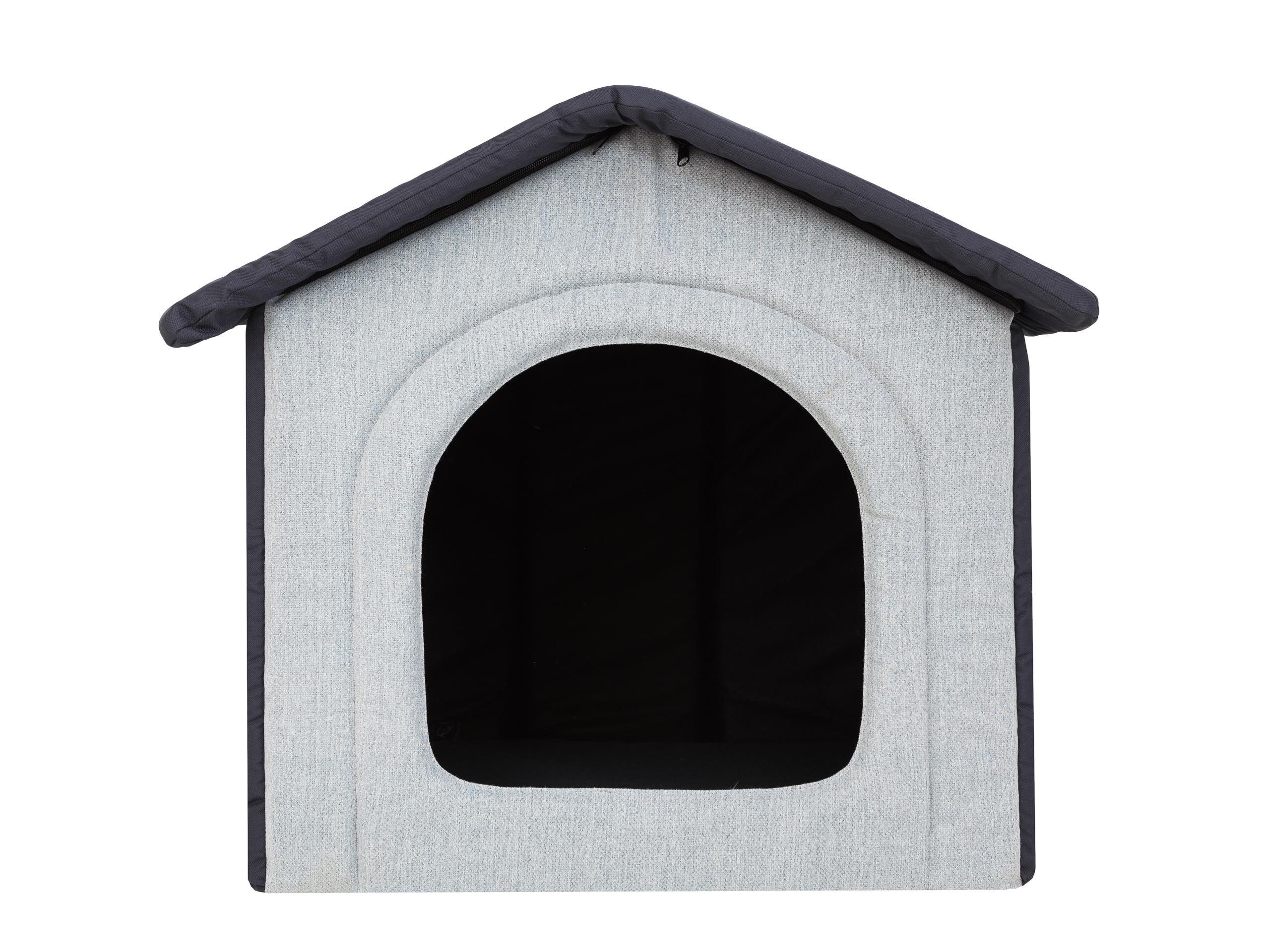 Thumbnail - Bjird Tierhaus Hundehütte Inari, Waschbar bei 30 Grad, krazfest, made in EU, mit herausnehmbarem Dach