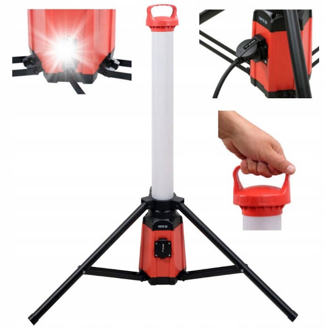 Sthor LED Arbeitsleuchte Arbeitsleuchte 100W, 7500lm 5000K 360°, 77x74x150 cm, neutralweiß