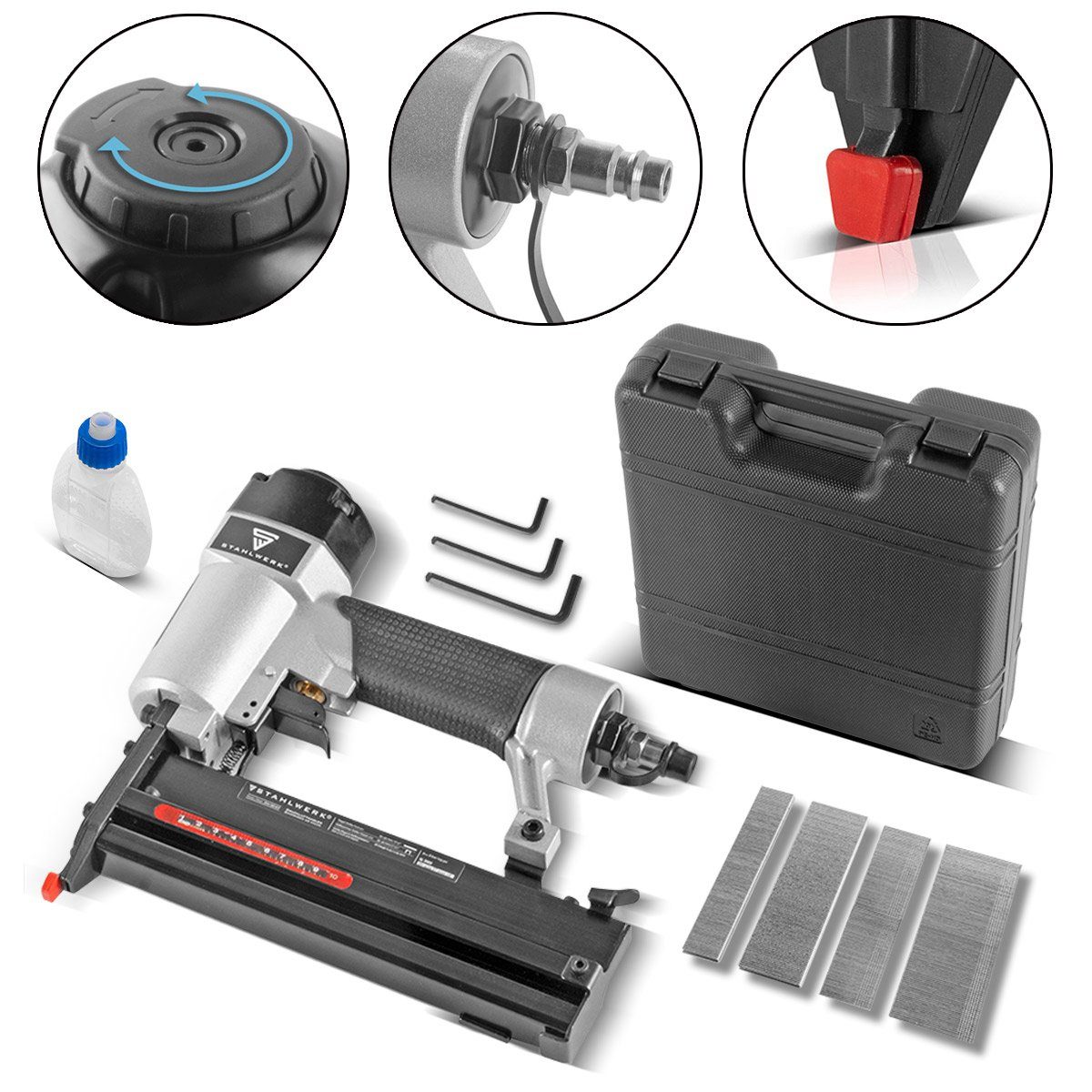 STAHLWERK Druckluft-Nagler Druckluft Nagler DN-50 ST Nagelpistole