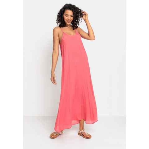 LASCANA Maxikleid mit rundem Ausschnitt, luftiges Sommerkleid, Strandkleid