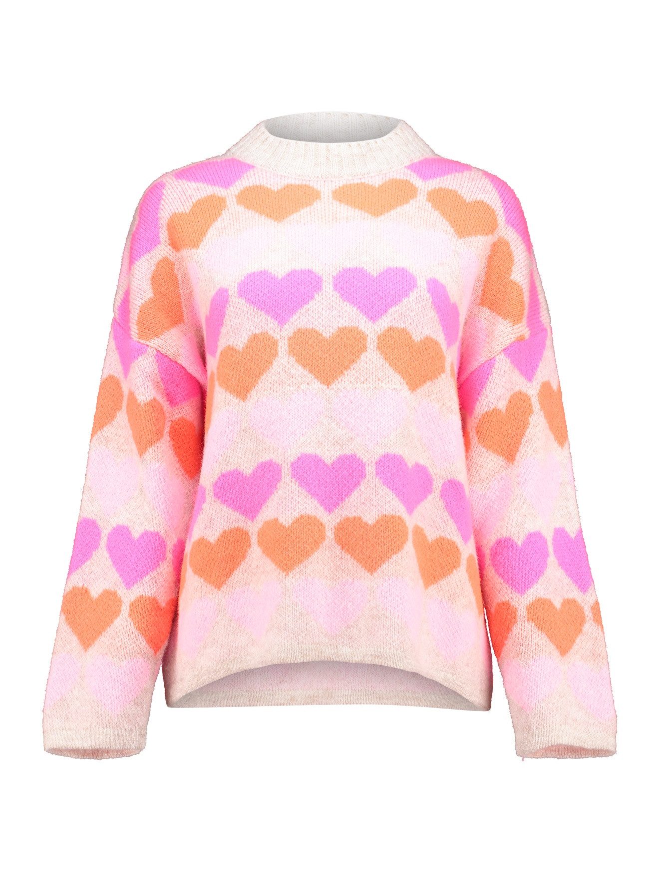 HaILY’S Strickpullover LS A SK Sa44nna, beige/pink heart günstig online kaufen