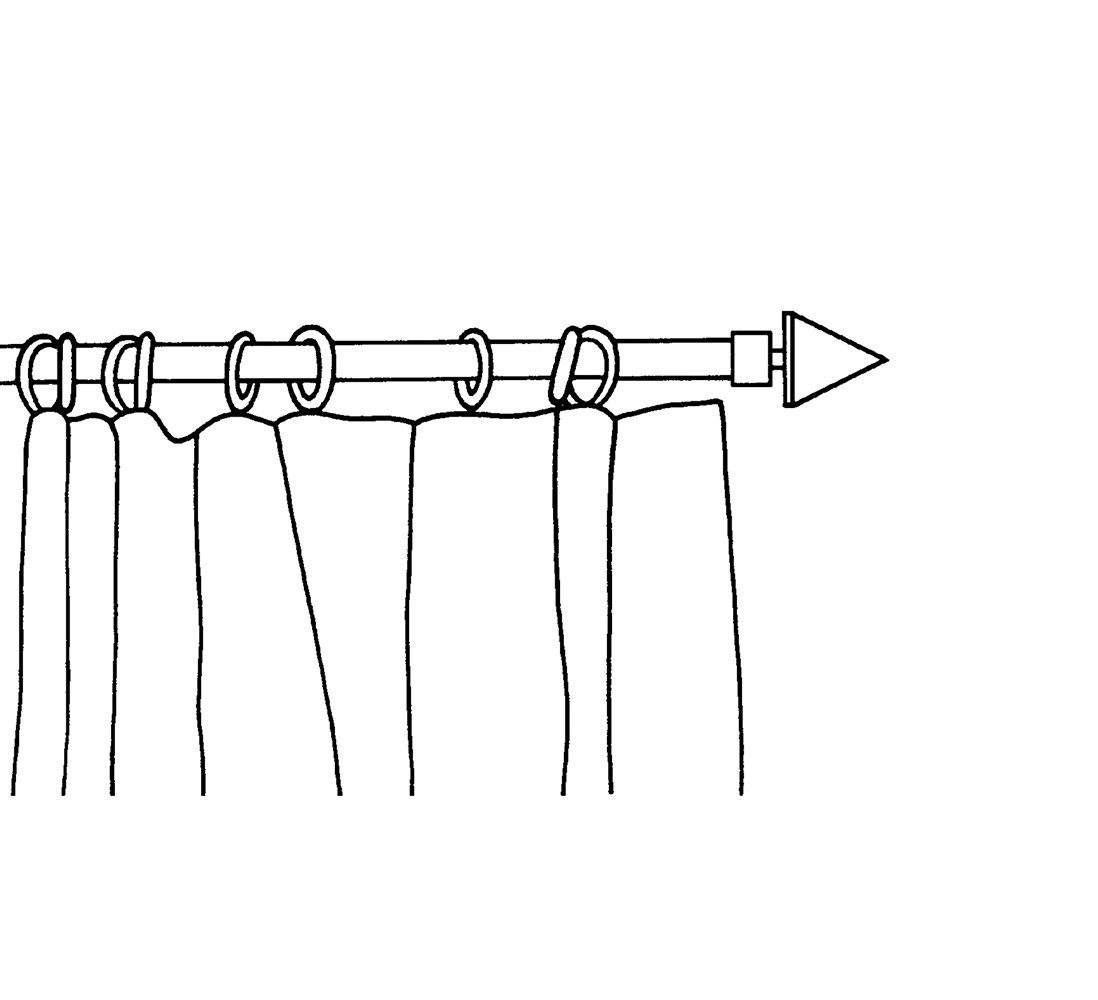 nodeko Gardinenring 10 Stück Vorhangringe für Gardinenstangen Ø 28 mm, für Vorhangstangen und Gardinenstangen Durchmesser 28 mm, (Packung, mit Faltenhaken), Rin – Bild 4 von 4
