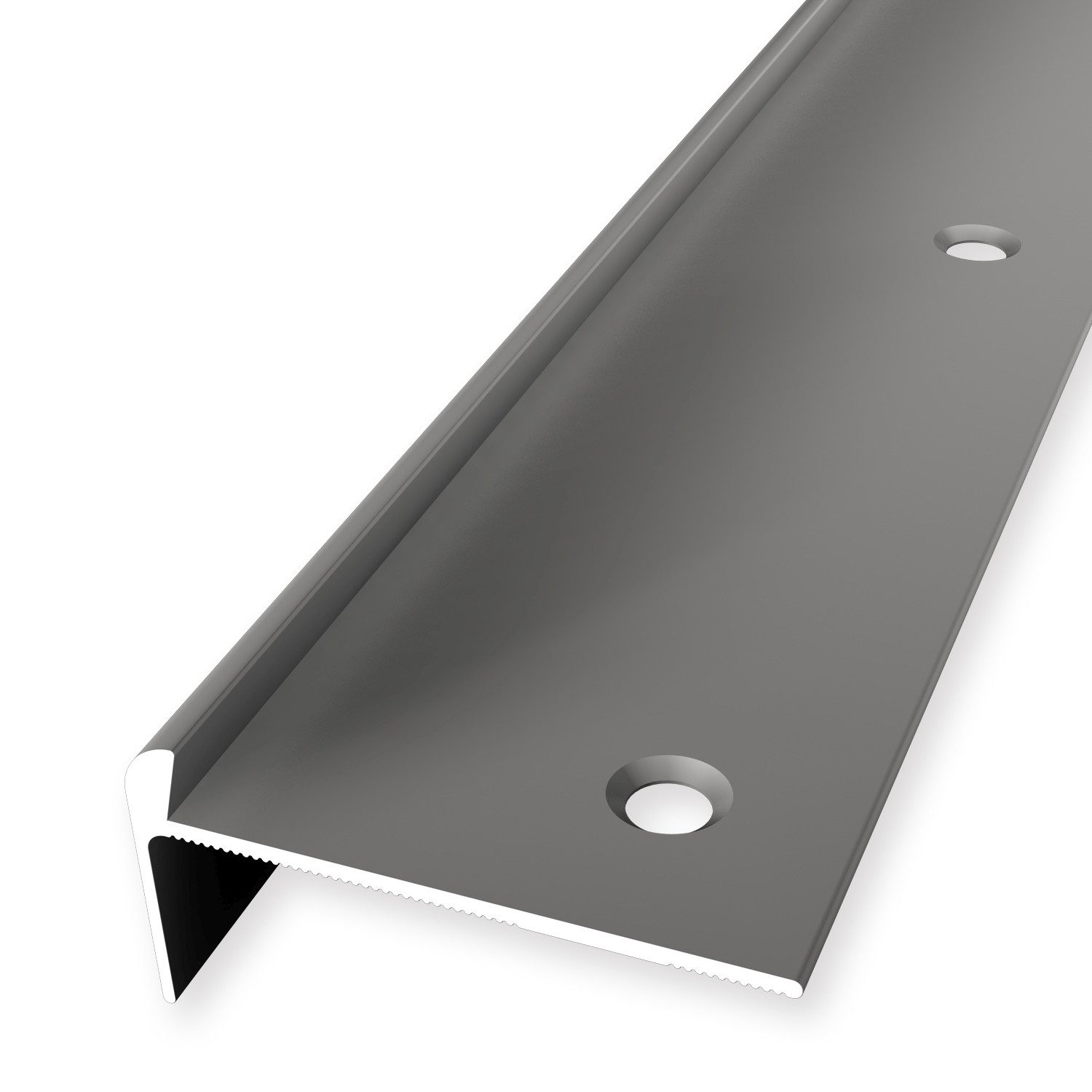 Küberit Treppenkantenprofil 22 x 48 x 2500 mm Winkelprofil Edelstahl Gebohrt Aluminium