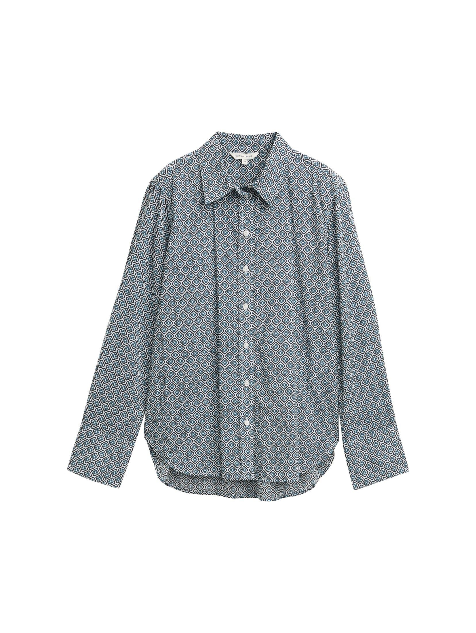 TOM TAILOR Langarmbluse Blusen & Shirts Hemdbluse mit Muster günstig online kaufen