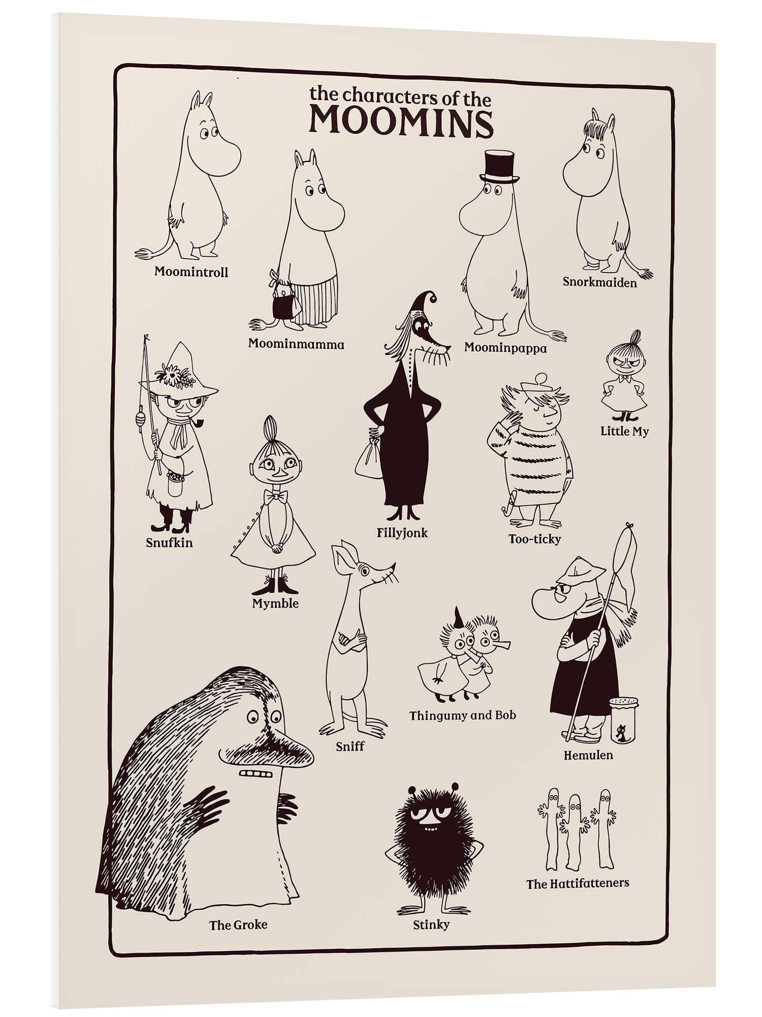 Posterlounge Poster Moomin, The characters of günstig online kaufen