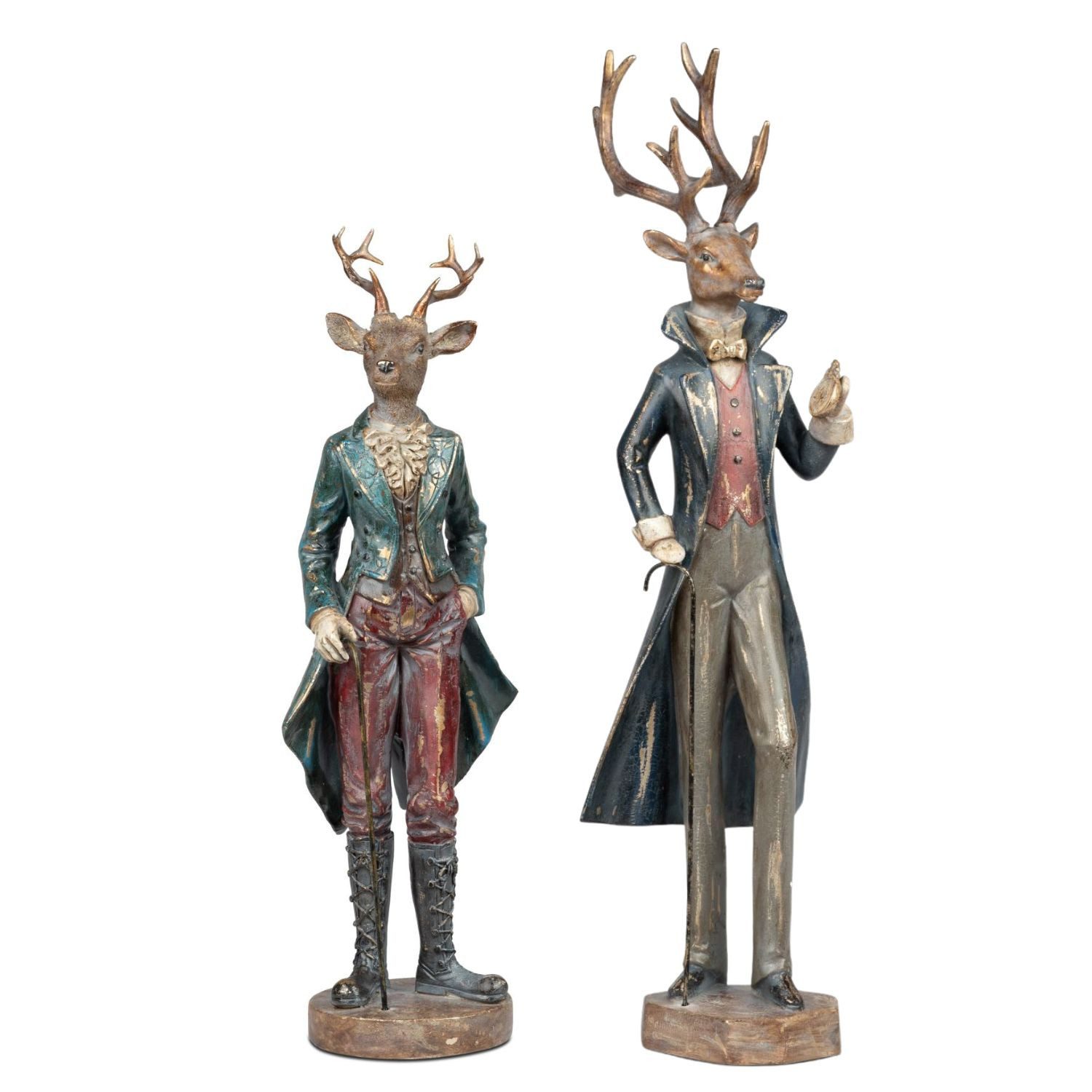 formano Dekofigur Tiere im Anzug, Höhe: 57cm, Farbe: Mehrfarbig, Motiv: Hirsch