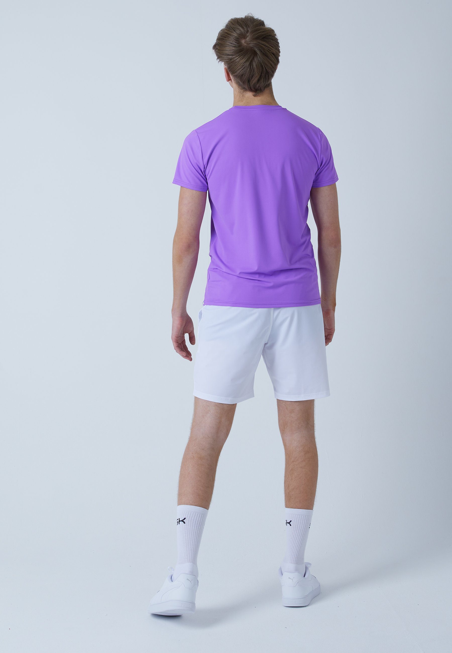 Jungen Funktionsshirt T-Shirt & Tennis lila Rundhals Herren SPORTKIND