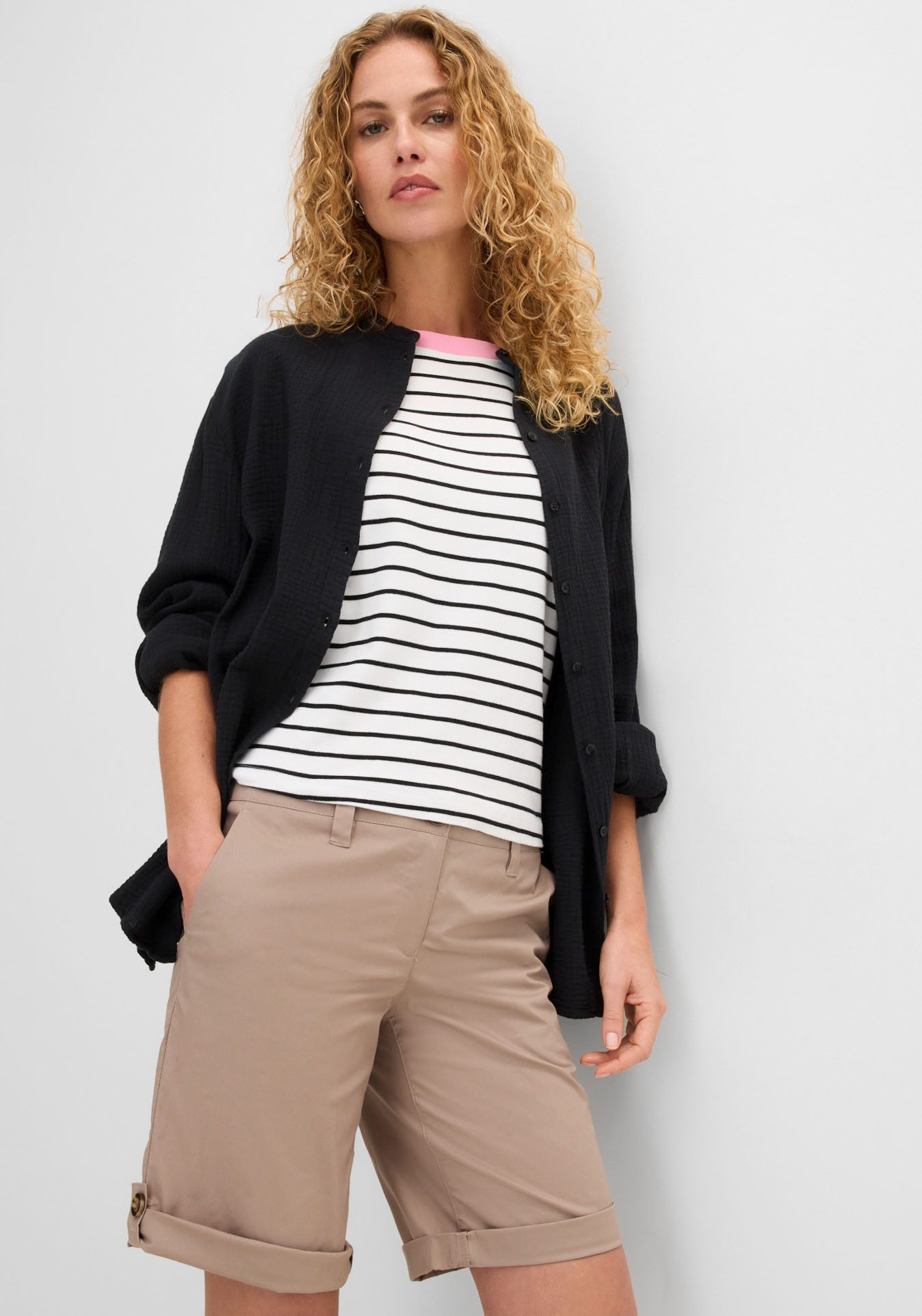 bonprix Bermudas mit krempelbaren Beinen, Regular Fit