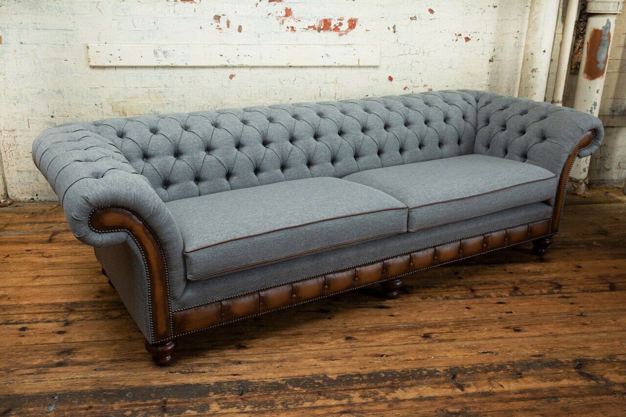 JVmoebel Chesterfield-Sofa, Sofa 4 265 Couch Chesterfield cm Sofa Sitzer Design