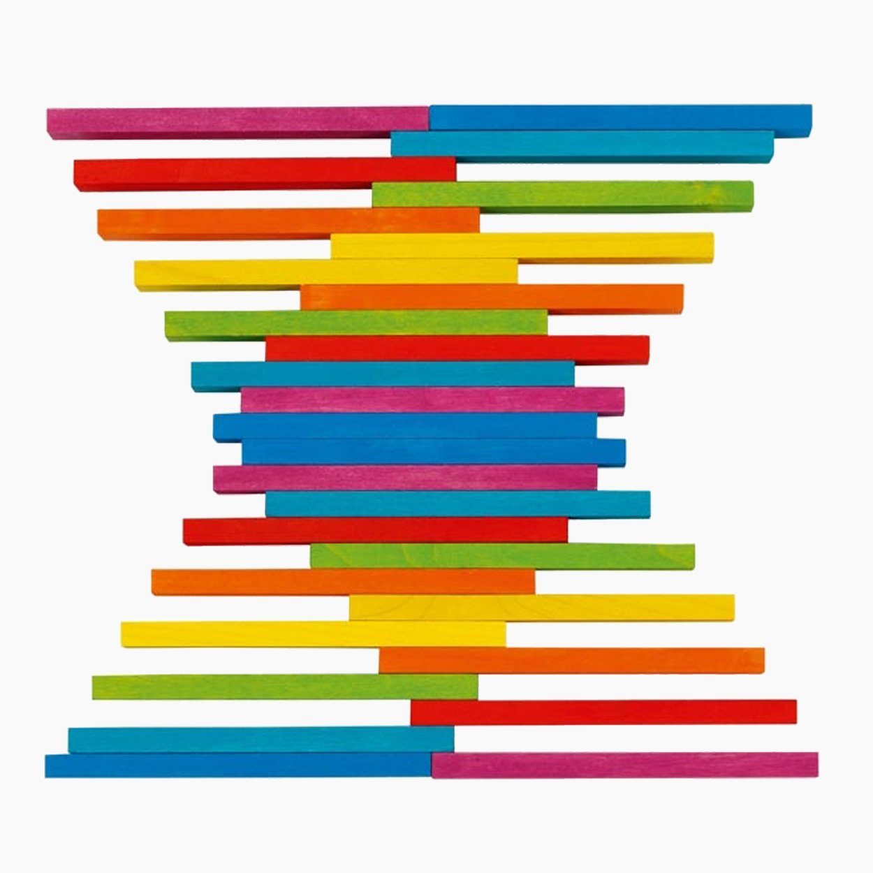 goki Stapelspielzeug Bausteine Farbenreich Regenbogen 200, (200-tlg), mit Farben auf Wasserbasis gestaltet.