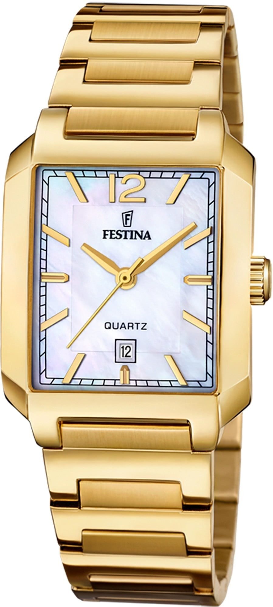 Quarzuhr Festina Damenuhr Edelstahl gold Festina