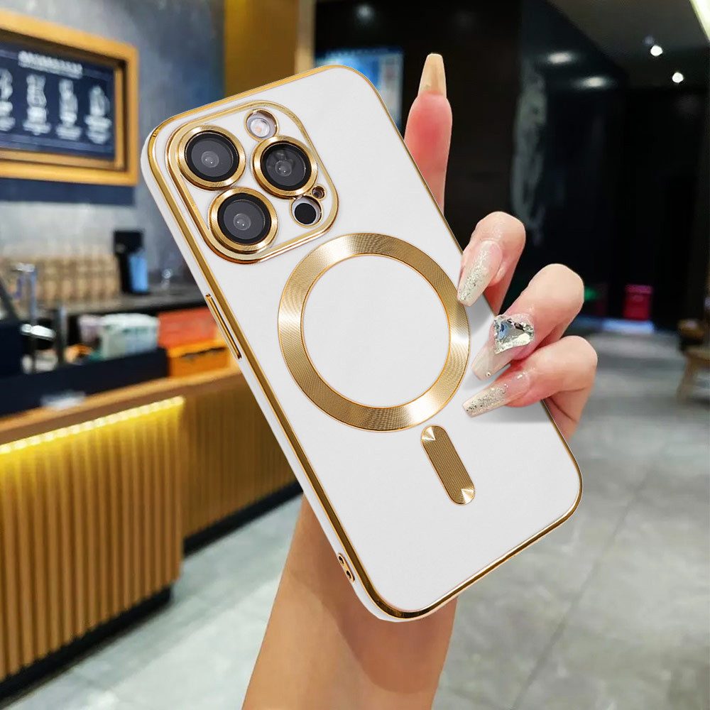 FITSU Handyhülle Case für iPhone 15 Pro Handyhülle MagSafe kompatibel mit Kameraschutz 6,1 Zoll, MagSafe kompatible Schutzhülle für iPhone 15 Pro Hülle Handyschale