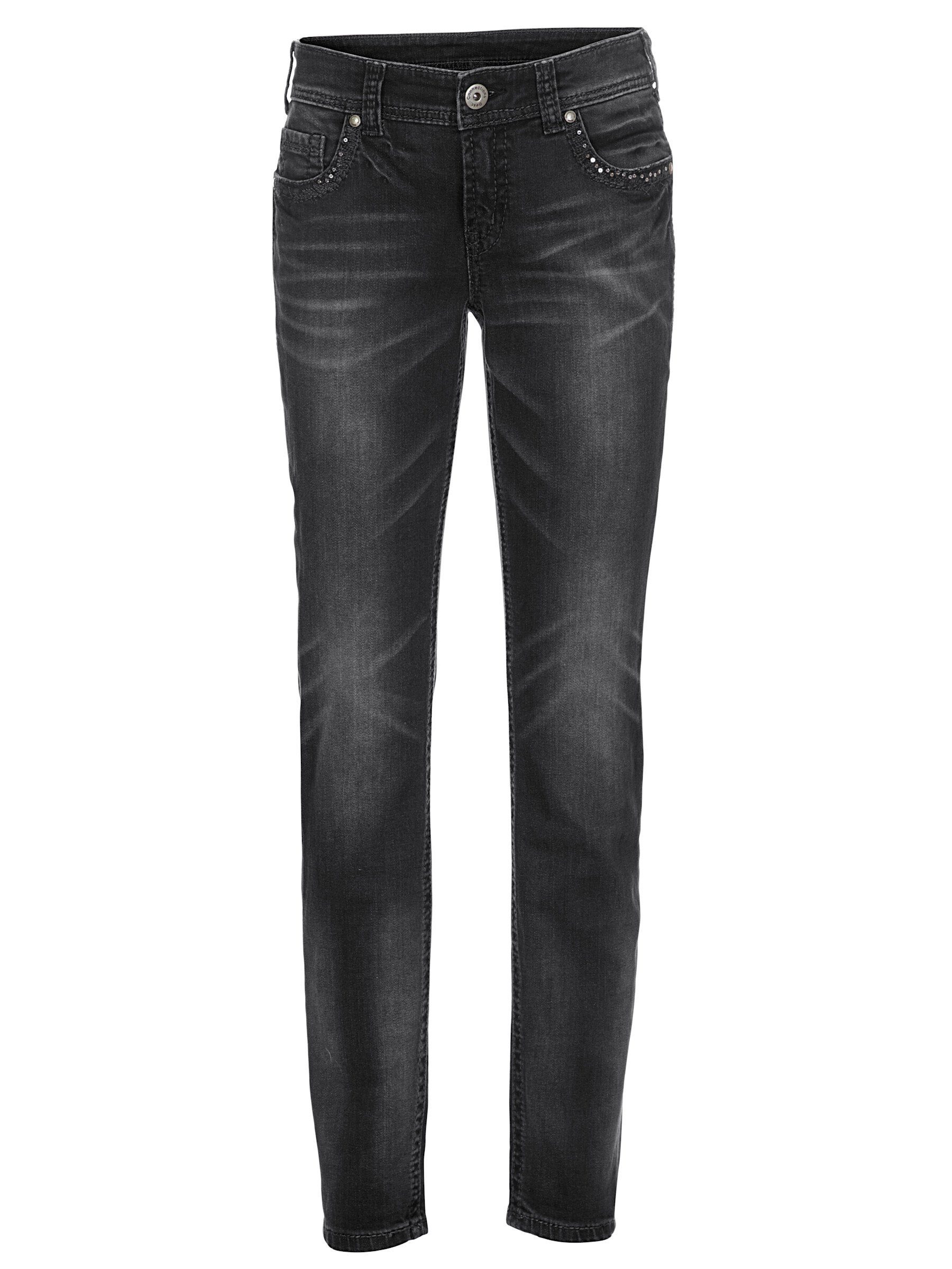 Bequeme Jeans Bauchweg-Jeans leicht vertieft