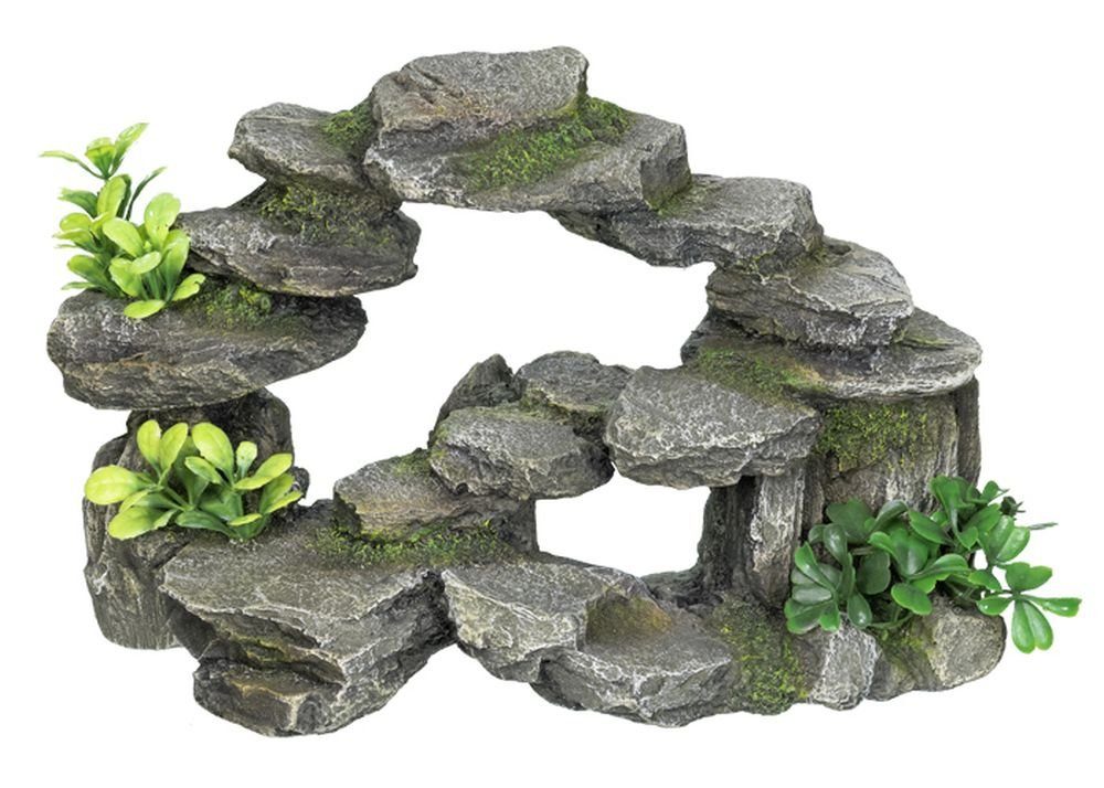 Aquariendeko Aqua Ornaments "FELSBOGEN" mit Pflanzen