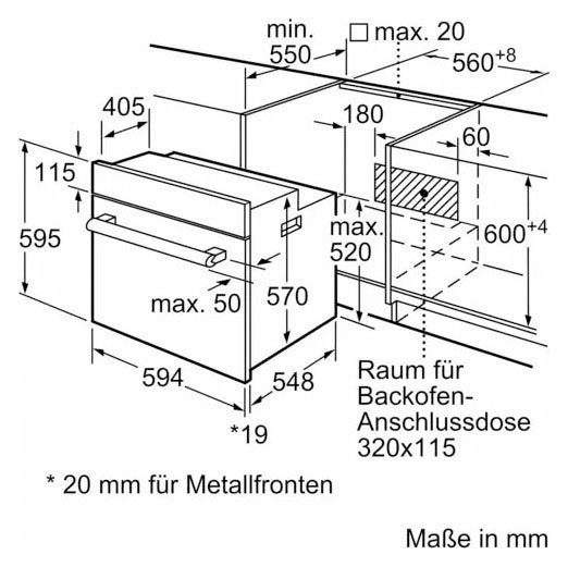 HND231AS62, Direct ecoClean nachrüstbar, Elektro-Herd-Set Teleskopauszug mit BOSCH