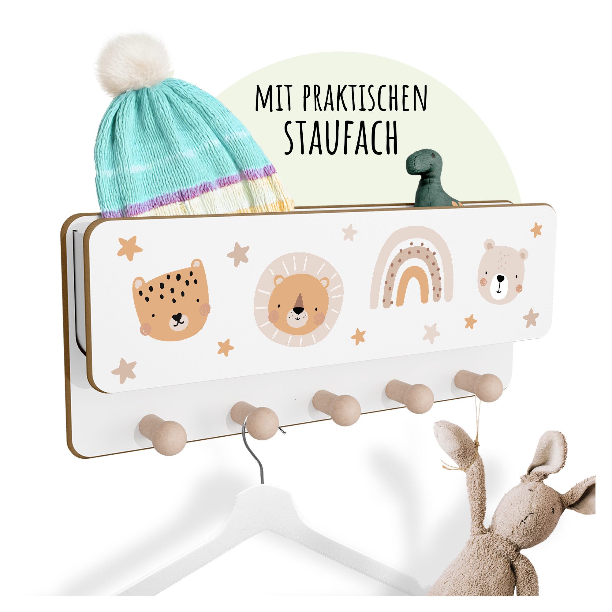 Holzura Kinderregal Kindergarderobe aus Holz mit günstig online kaufen