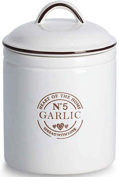 Zeller Present Vorratsdose Garlic, Keramik, (1-tlg), für Knoblauch, 880 ml