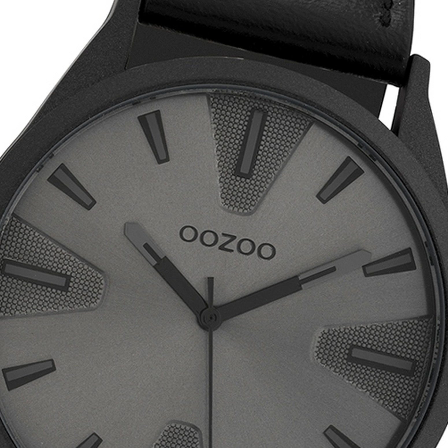 Oozoo Armbanduhr, 45mm) Herren (ca. groß Lederarmband, Quarzuhr Fashion-Style OOZOO rund, Herrenuhr