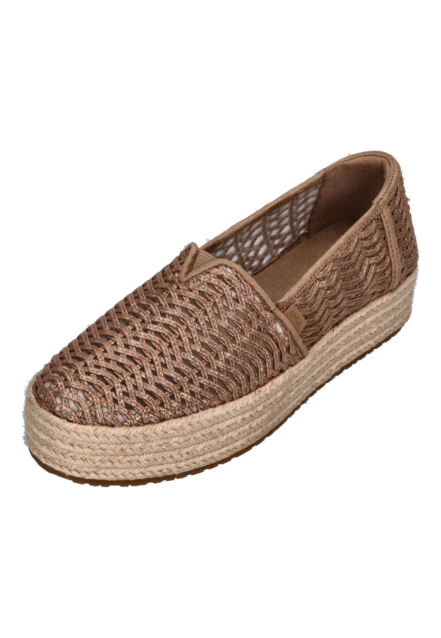 TOMS VALENCIA Espadrille Bronze Deco Basket Weave