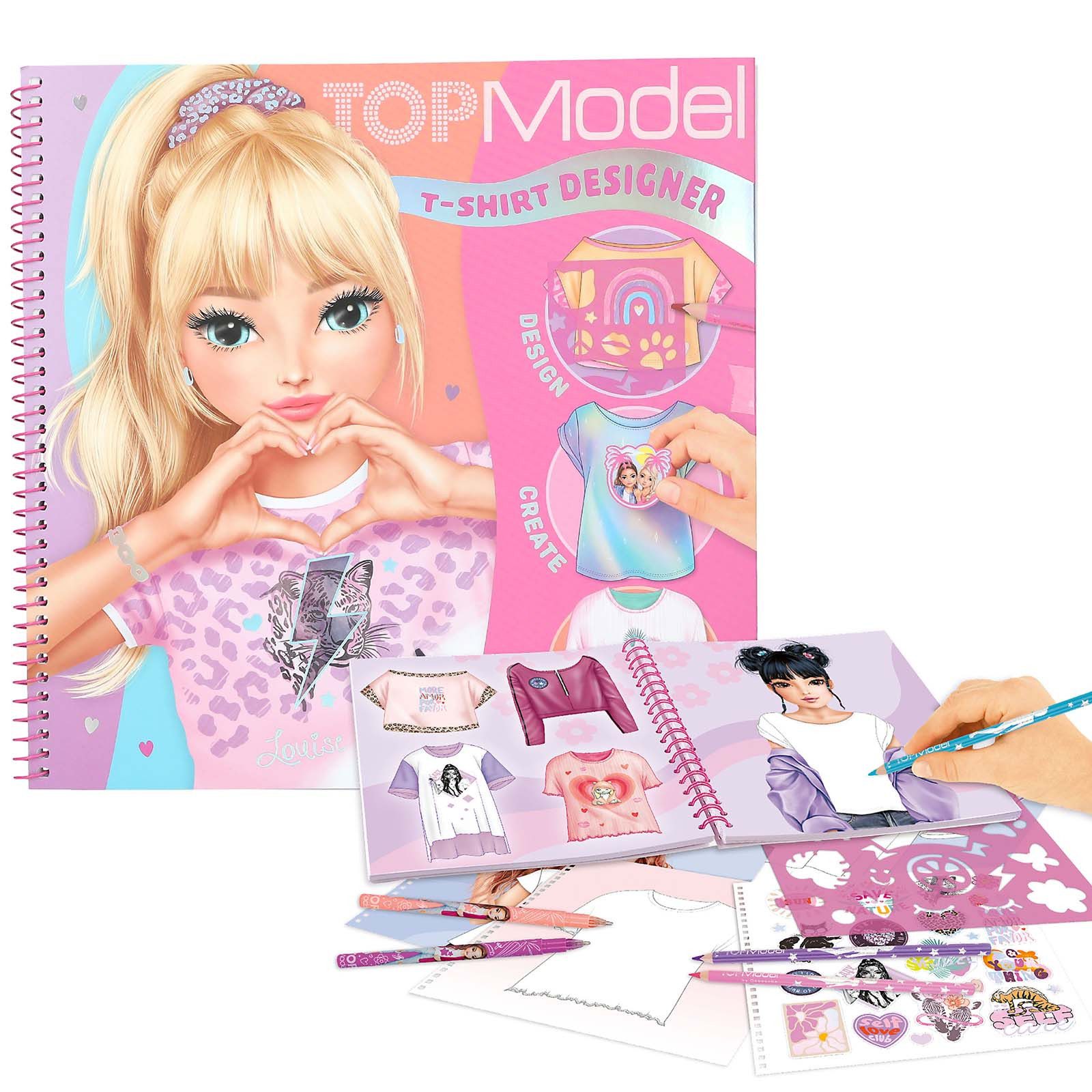 TOPModel Stickerbuch TOPModel Malbuch T-Shirt Designer