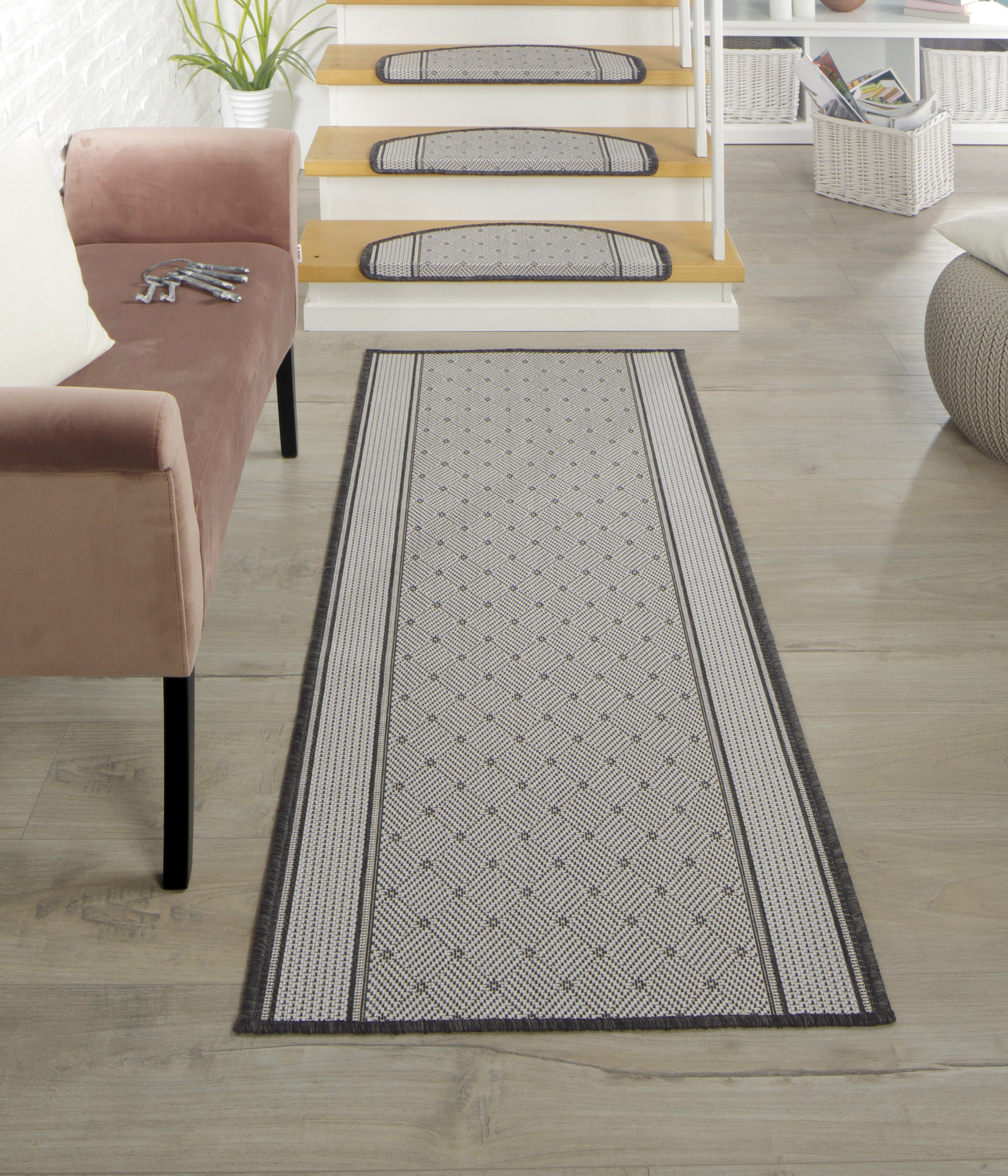 Peyer Syntex Designteppich 1 Teppich Clara Bordüre Fb.grau 120/170 cm, rechteckig