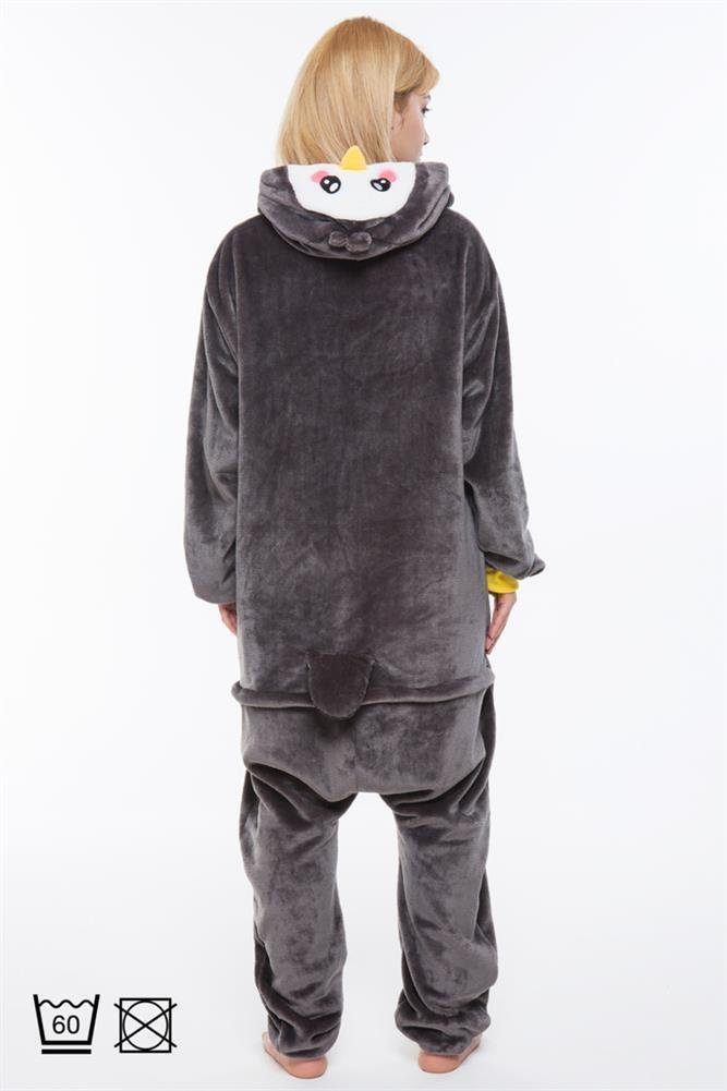 Corimori Partyanzug Erwachsenen Onesie Kostüm in den Größen 150-190cm, Jumpsuit, Pyjama, Fasching, Kigurumi, Tierkostüme, Pinguin "Pablo"
