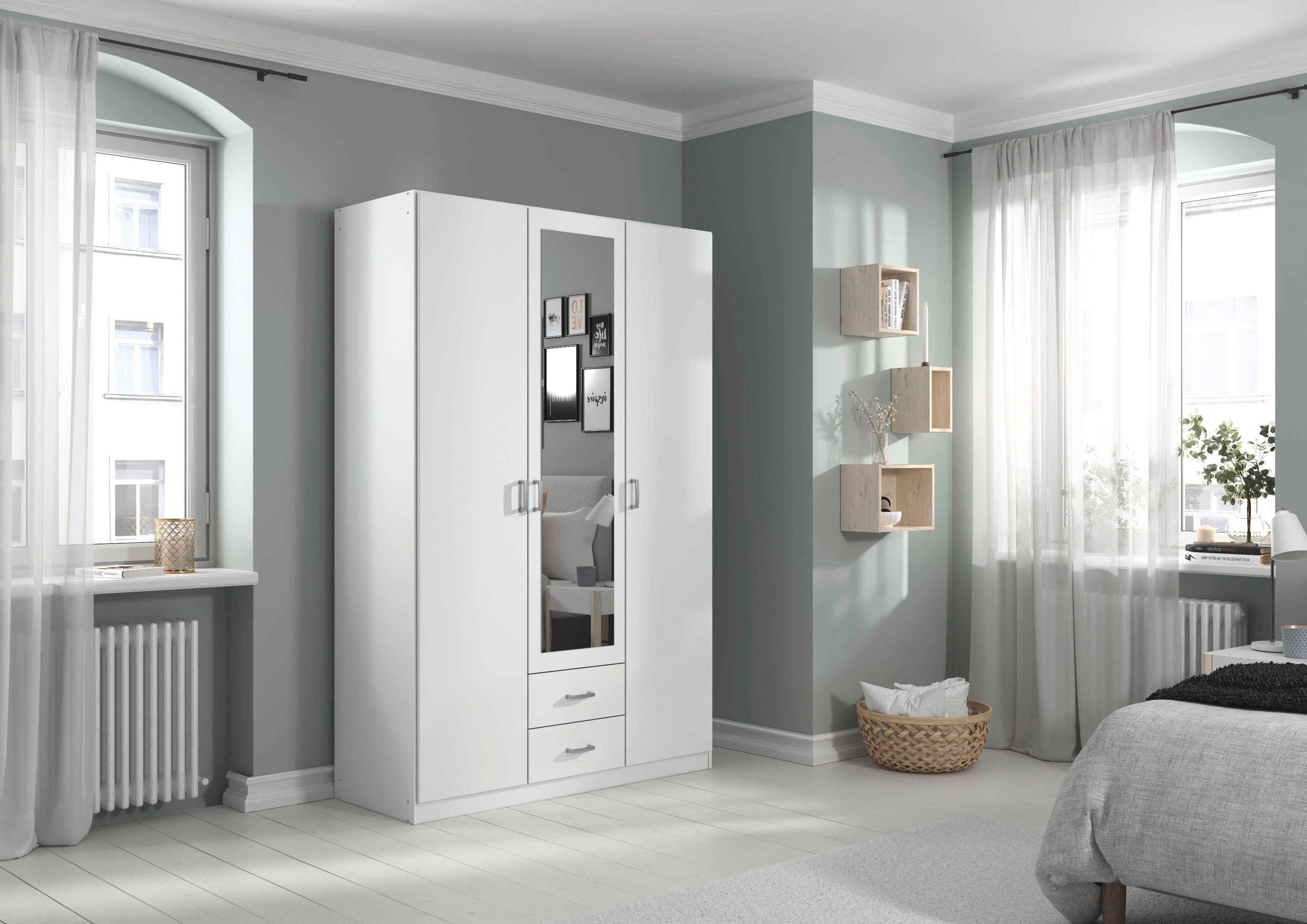 rauch Kleiderschrank Schrank Garderobe Ankleide GAMMA Breiten 91/136/181/226/271/315/360 cm (in 3 Ausstattungen BASIC/CLASSIC/PREMIUM (inkl. SOFT-CLOSE-Funktion – Bild 2 von 5