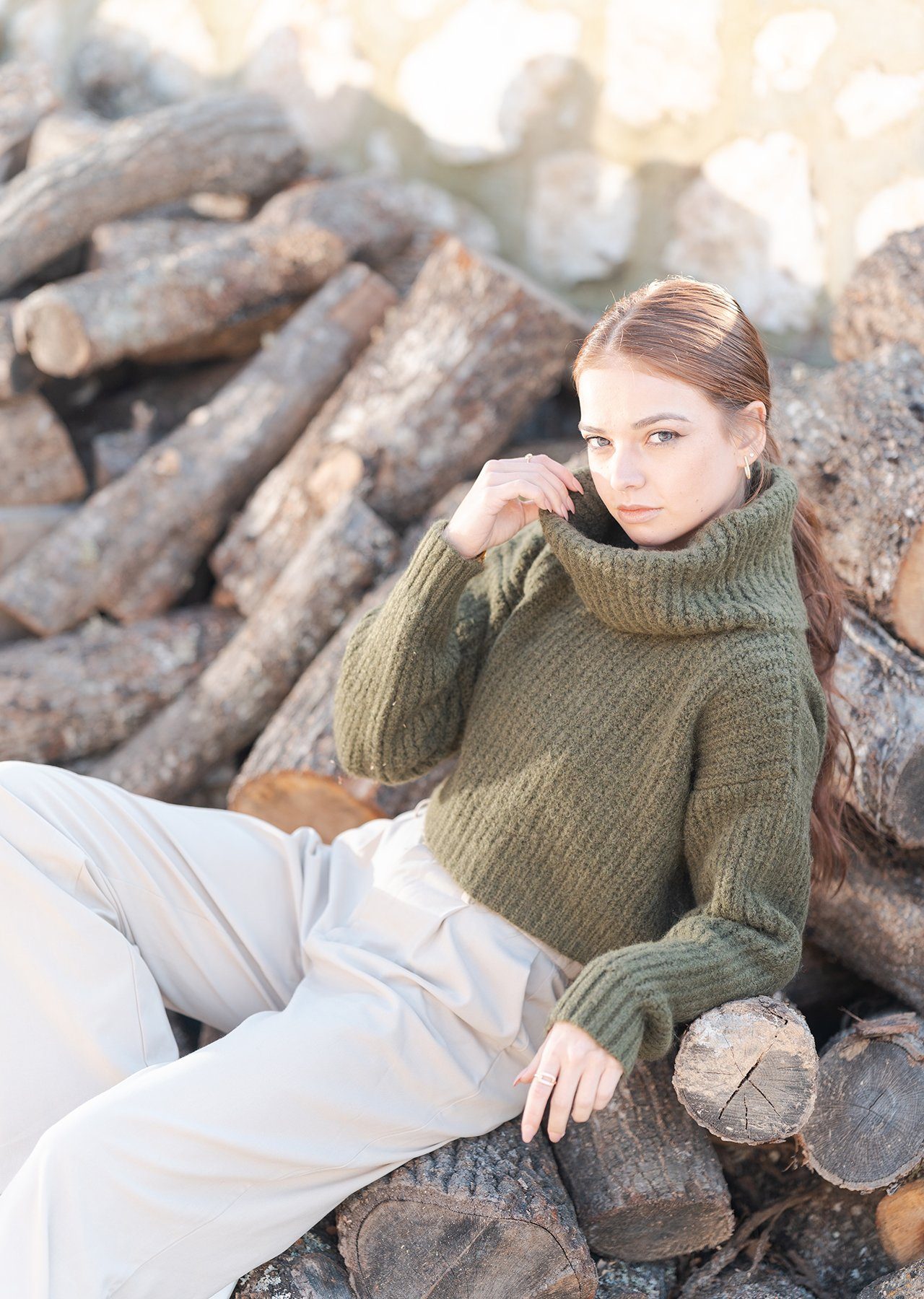 Authentic Klein Rollkragenpullover Moderner kurzer Rollkragenpullover günstig online kaufen