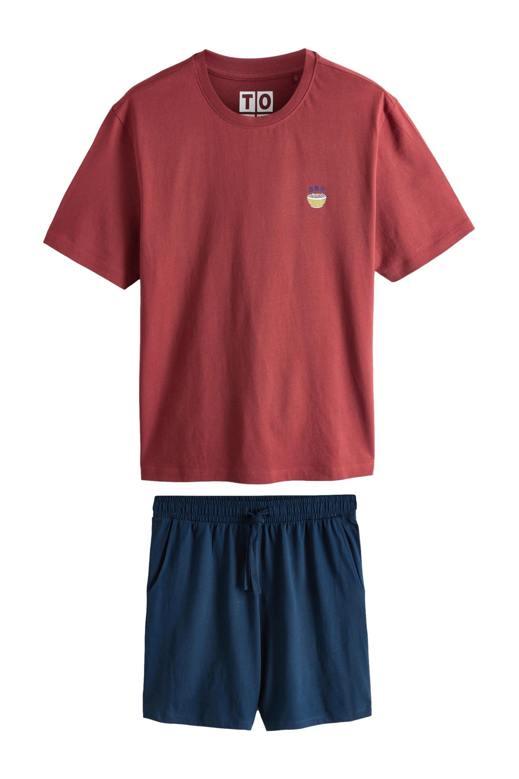 Pyjama Kurzärmeliger Jersey-Schlafanzug mit Grafik